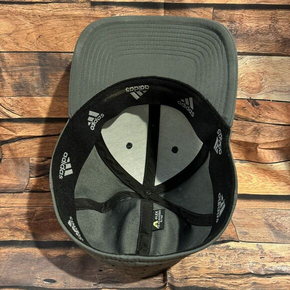 Adidas AEROREADY A-Flex Gray Baseball Cap Hat Stretch Fit Golf Athletic S/M - Picture 6 of 9